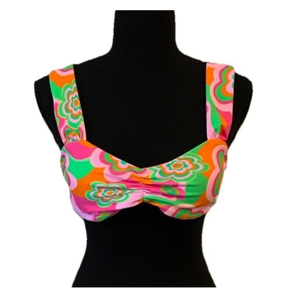 Bingo Surf Junior Size Large Swim Top Bralette Bikini Retro Hippie NWT NEW